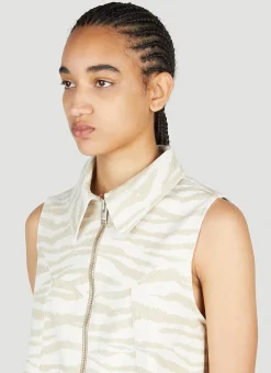 Zebra Print Mini Dress></noscript>GANNI Clearance