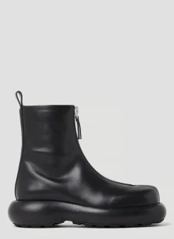Zip Up Leather Ankle Boots>Jil Sander Outlet