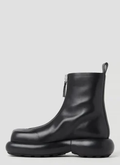 Zip Up Leather Ankle Boots><noscript><img width=