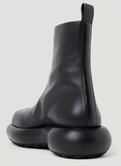 Zip Up Leather Ankle Boots><noscript><img width=