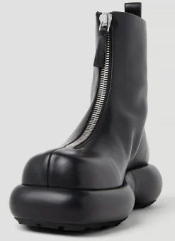 Zip Up Leather Ankle Boots><noscript><img width=