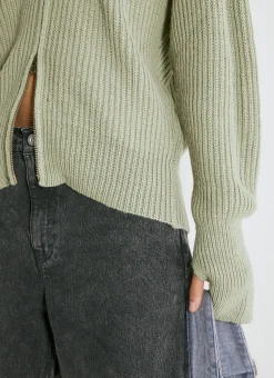 Zip Wrap Cardigan><noscript><img width=