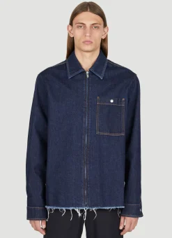 Men Lanvin Shirts^Zipped Denim Overshirt