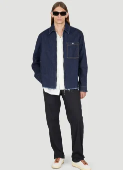 Men Lanvin Shirts^Zipped Denim Overshirt