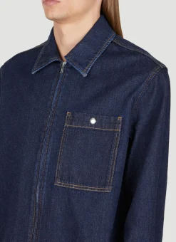 Men Lanvin Shirts^Zipped Denim Overshirt