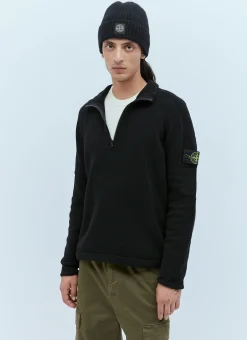 Men Stone Island Knitwear^Zip-Up Compass Patch Knit Sweater