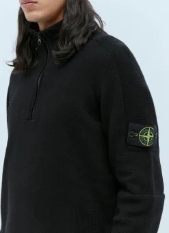 Men Stone Island Knitwear^Zip-Up Compass Patch Knit Sweater