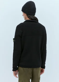 Men Stone Island Knitwear^Zip-Up Compass Patch Knit Sweater