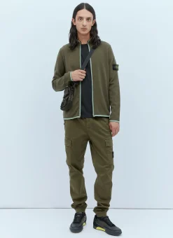 Men Stone Island Knitwear^Zip-Up Compass Patch Knit Sweater