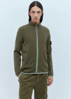 Men Stone Island Knitwear^Zip-Up Compass Patch Knit Sweater